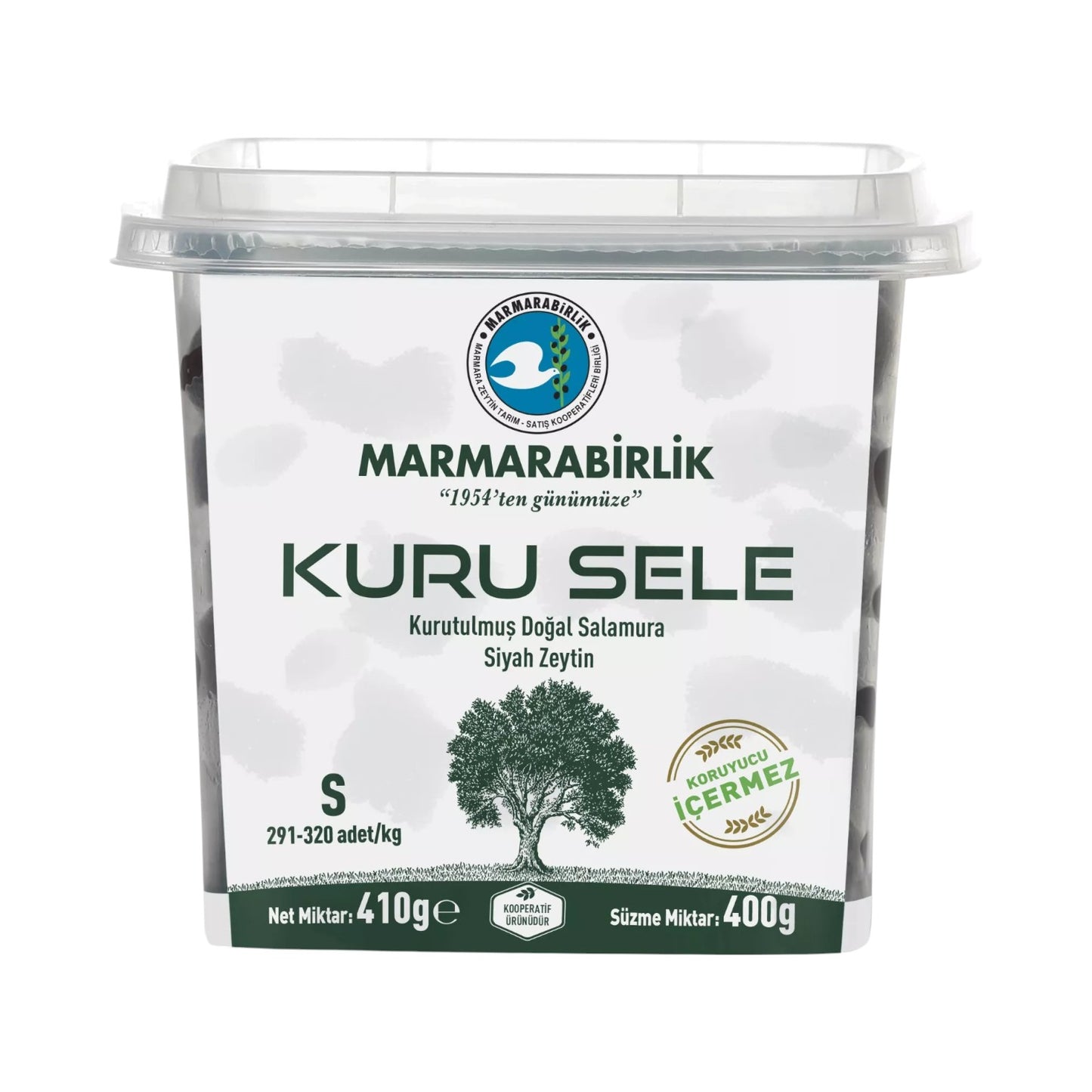 Marmarabirlik Kuru Sele (S) Siyah Zeytin 400g