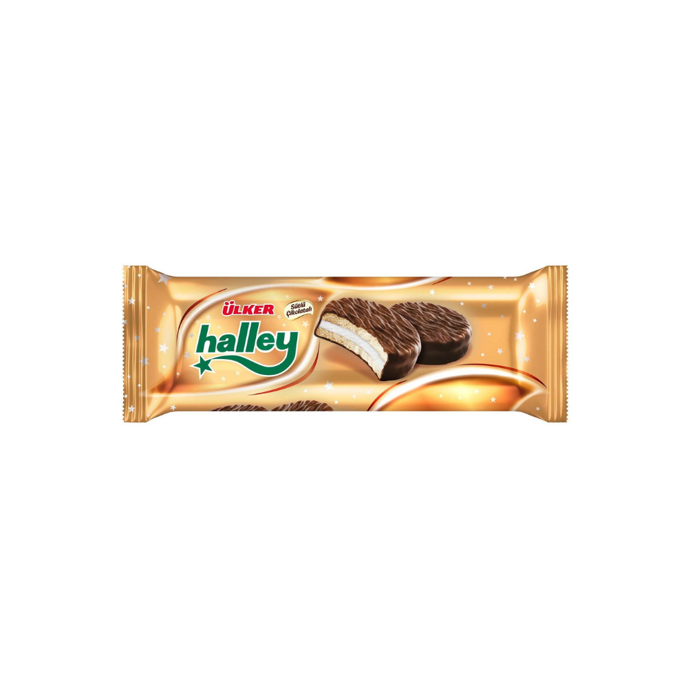 Ulker Halley Milk Chocolate Coated Marshmallow Biscuit - 300 gr