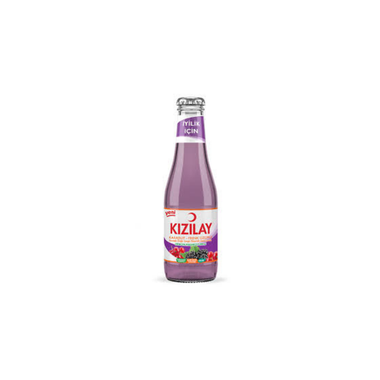 Red Crescent Mineral Water - Flavored Glass Bottle 0.2 L (Black Mulberry and Blackcurrant)
