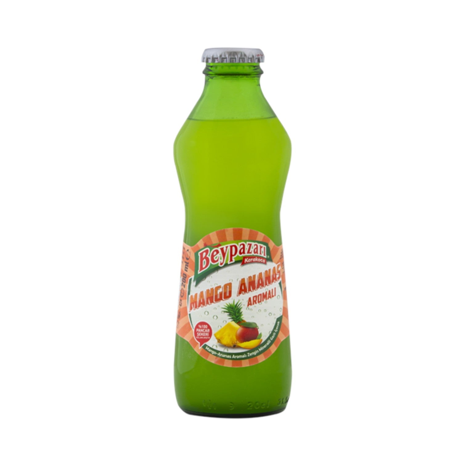 Beypazarı Maden Suyu - Aromalı Cam Şişe 0,2 L (Mango - Ananas)