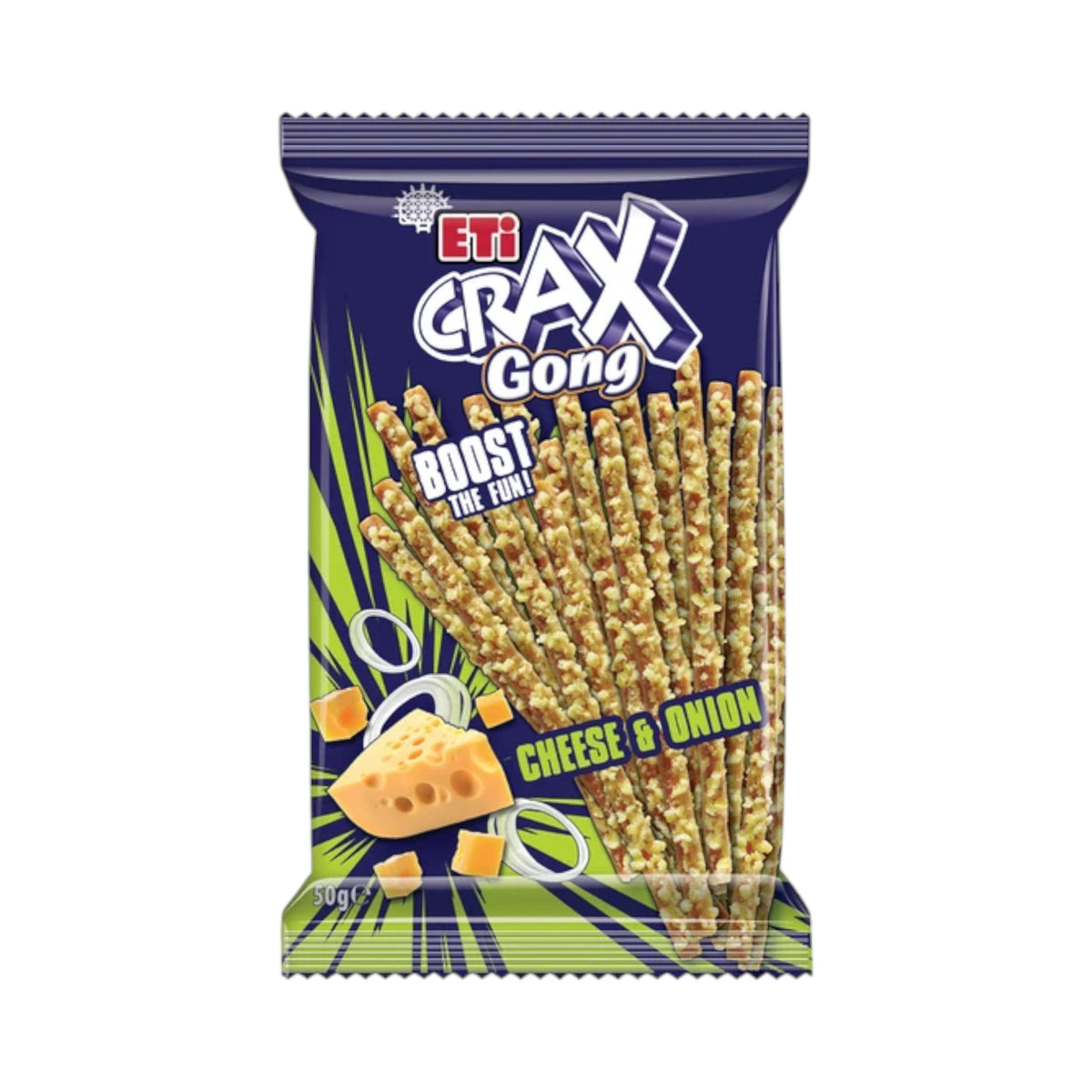 Eti Gong Cheese & Onion 50 g