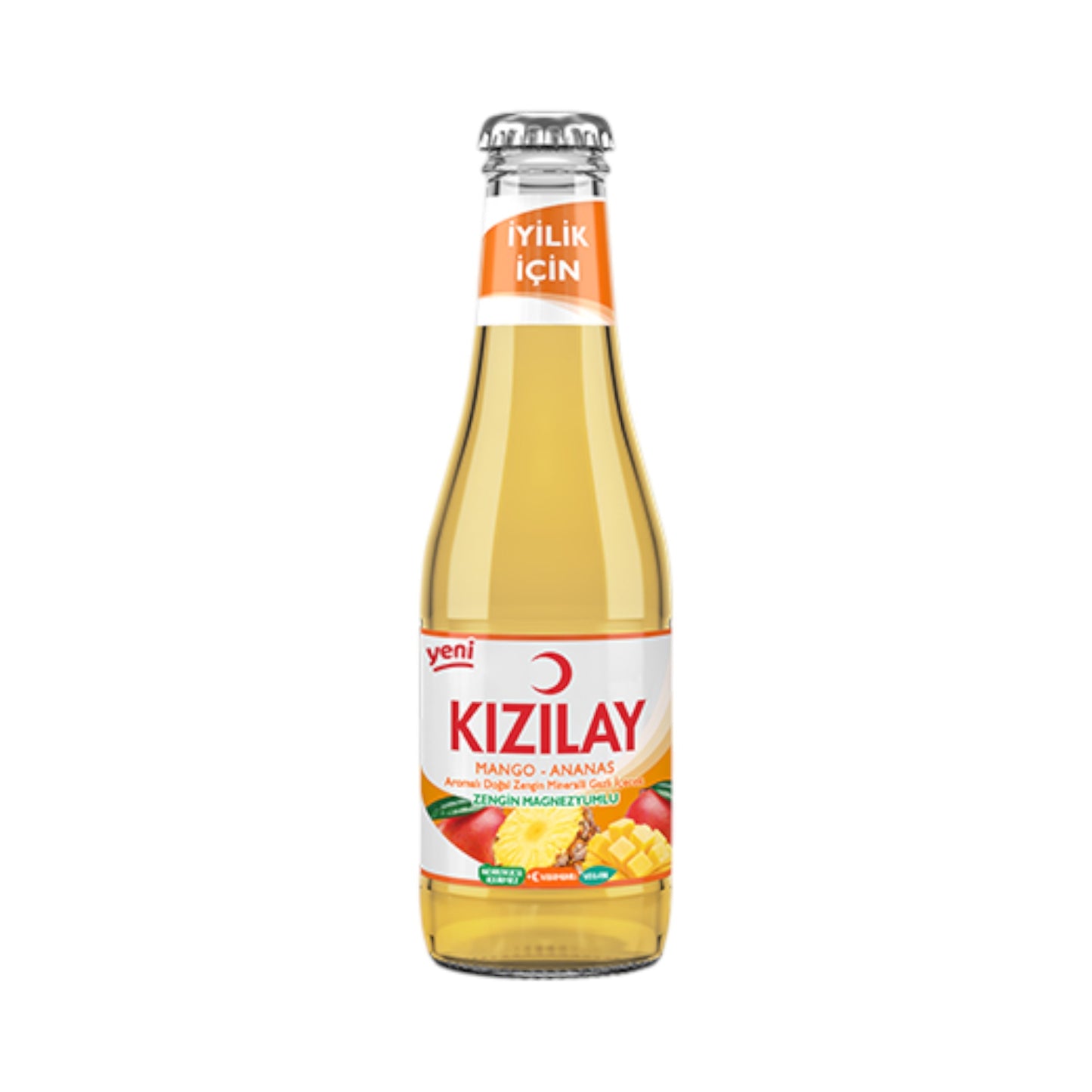 Red Crescent Mineral Water - Flavored Glass Bottle 0.2 L (Mango and Pineapple)