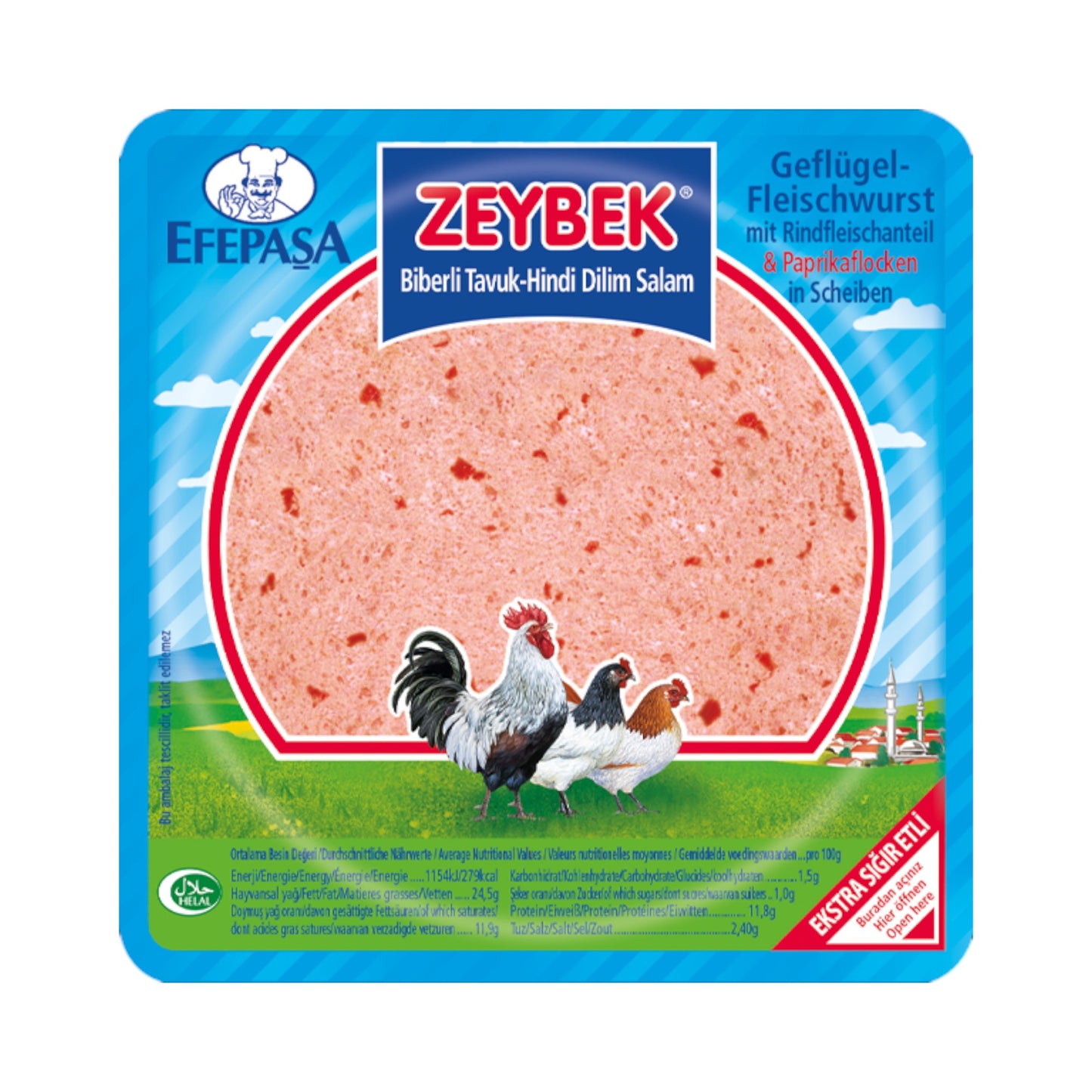 Efepaşa Zeybek Biberli Tavuk-Hindi Salam 200 g