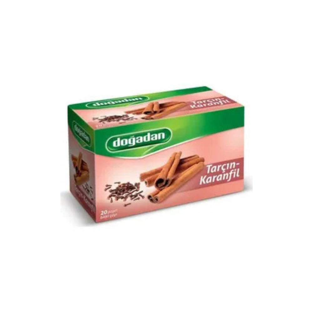 Doğadan Zimt-Nelken-Mischkräutertee – 20er-Packung