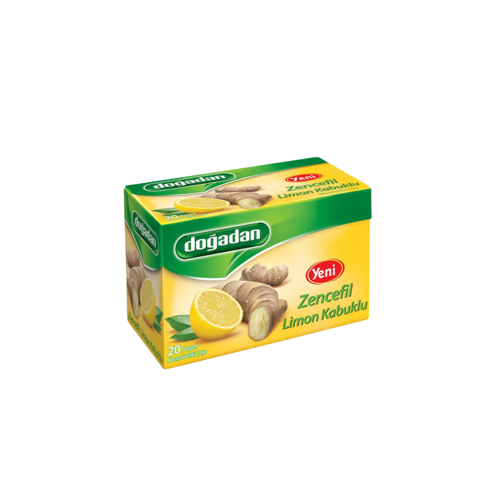 Doğadan Ingwer-Zitronenschalen-Kräutertee – 20er-Packung