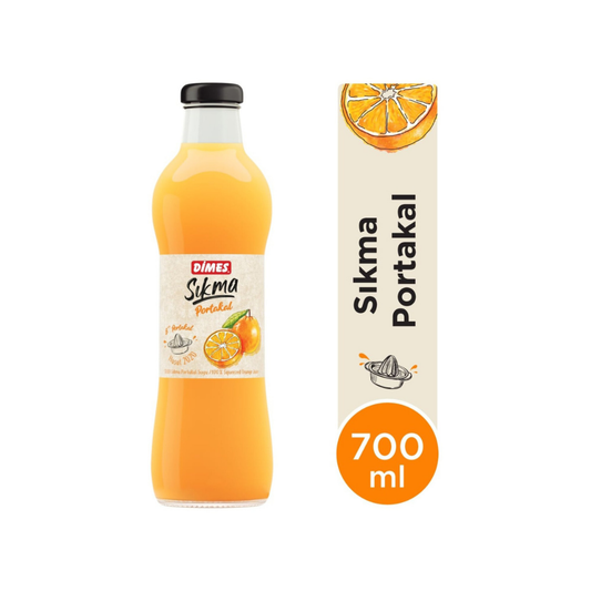 Dimes Sıkma Portakal - 700 Mililitre (Cam Şişe)