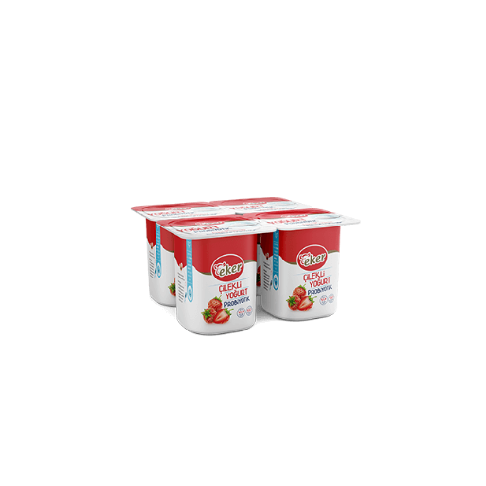 Eker Strawberry Yogurt - 4x100 Grams