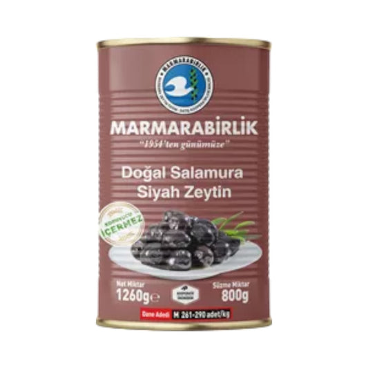 Marmarabirlik Doğal Salamura Siyah Zeytin M 800 g