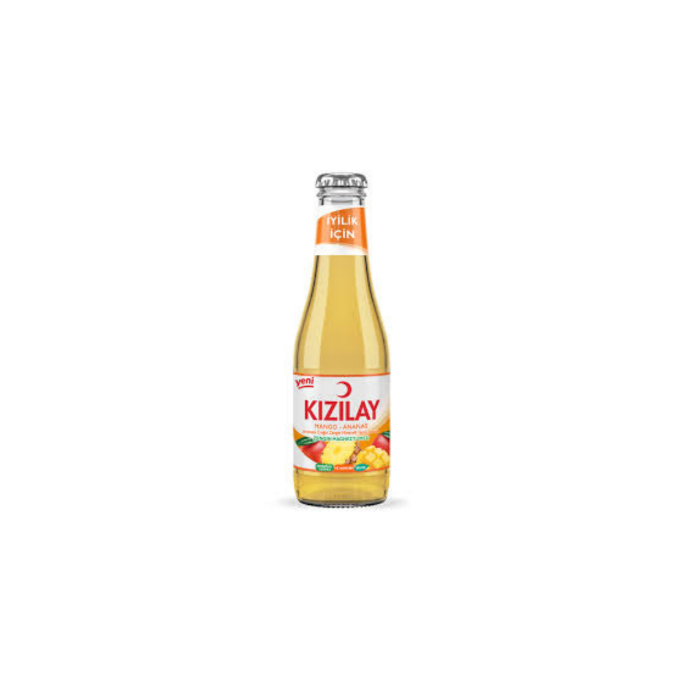 Red Crescent Mineral Water - Flavored Glass Bottle 0.2 L (Mango and Pineapple)