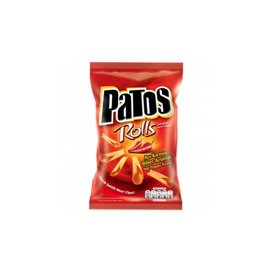 Patos Rolls Hot Red Pepper Flavored - 120 Grams