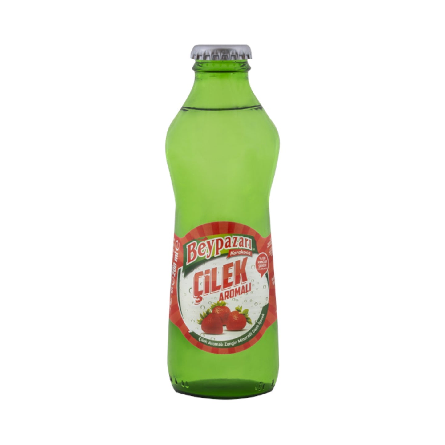 Beypazarı Maden Suyu - Aromalı Cam Şişe 0,2 L (Çilek)