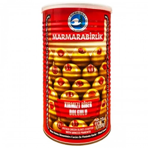 Marmarabirlik Red Pepper Stuffed Green Olives - 720 Grams