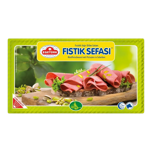Egetürk Fıstık Sefası Fıstıklı Sığır Dilim Salam - 125 g