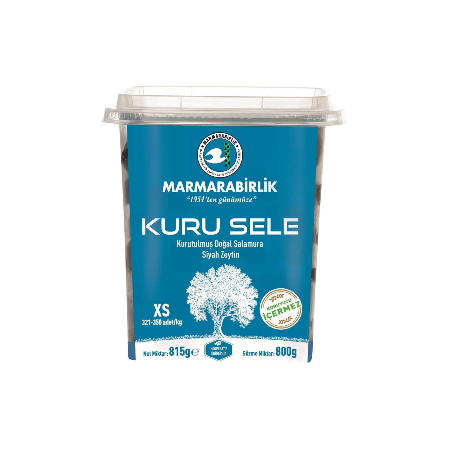 Marmarabirlik Kuru Sele (XS) Siyah Zeytin 800 g