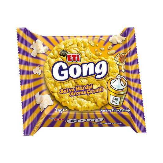 Eti Gong Pops Bal ve Hardal Aroma Çeşnili 34 g