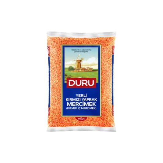 Duru Yerli Kırmızı Yaprak Mercimek (Kırmızı İç Mercimek) 1 Kg