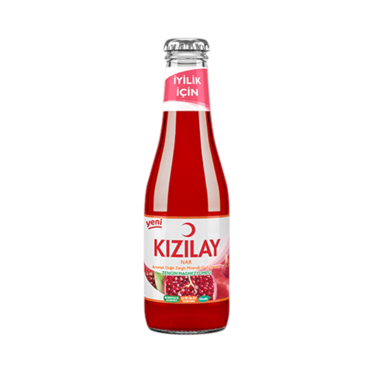 Red Crescent Mineral Water - Flavored Glass Bottle 0.2 L (Pomegranate)