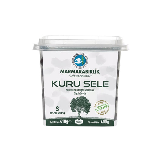 Marmarabirlik Dry Sele Large Size (S) Black Olives - 400 Grams